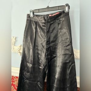 Heavy Satin Wide Leg Trousers